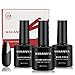 Produktbild Gel-Nagellack matt und glänzend Top Base Coat Gel Set Kein Wisch UV/LED Sock Off Unterlack Überlack 8ML 3 Flaschen Glänzender Effekt Schnelltrocknend Strapazierfähiger Nagellack
