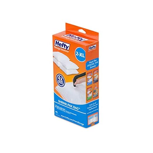 Hefty Vacuum Seal SHRINK-PAK BAG, 40" X 27", 2 XL Bags