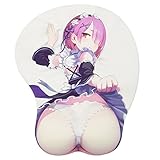 Re_Zero Rem Anime Mouse Pads with Wrist Rest Gaming 3D Mousepads 2Way Skin (Rem 3)