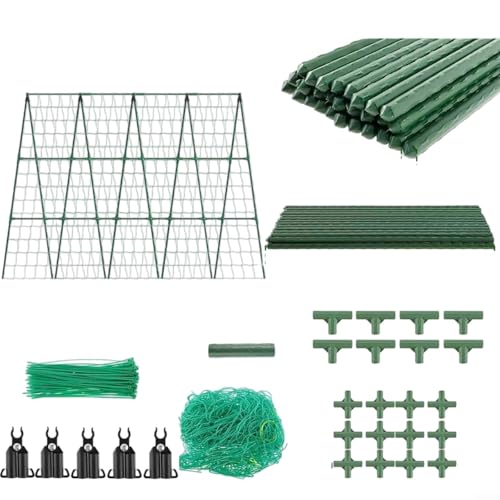 Treillis réglable en métal vert support de jardin tomate concombre - 2