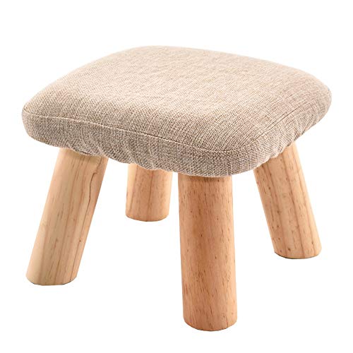 Repose-pieds en bois massif gris, tabouret de canapé et petit banc
