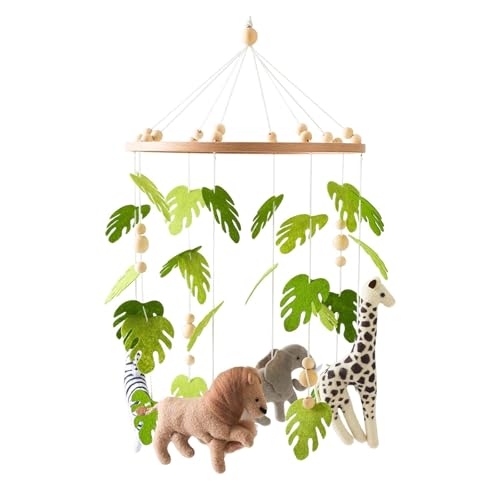 Mobile Baby Kinderbett Bettglocke, Grünes Blatt Wald Tiere Mobile Baby...