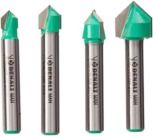 Amazon Brand Denali 15-Piece Tungsten Carbide Router Bit Set with Wooden Case