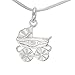 Argent sterling Pendentif poussette poussette buggy Chaise longue Poussette Bébé # a1248