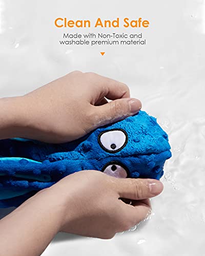 Hgb Squeaky Dog Toys, Octopus No Stuffing Crinkle Plush Dog Chew Toys For Puppy Teething, Pet Training And Entertaining, Durable Interactive Dog Toys For Puppies, Small, Medium, And Large Dogs, 2 Pack #TOP4