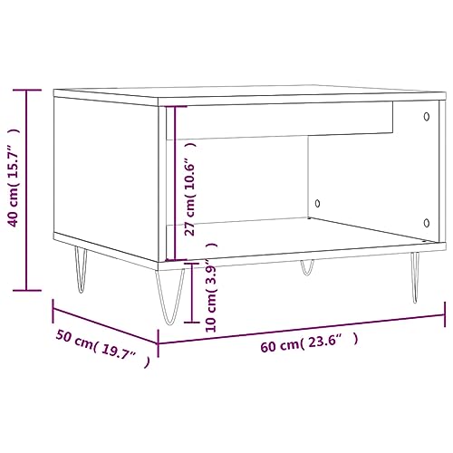 Table basse gain de place grise pour ranger le salon encombré - 3