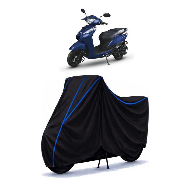 Image of Scooty Cover Water Resistant for Magnus EX | Universal Scooter & Bike Cover | Heavy Duty UV Dust, Rain & Scratch Protection | Elastic Fit All Weather Indoor Outdoor | Black with Blue Piping