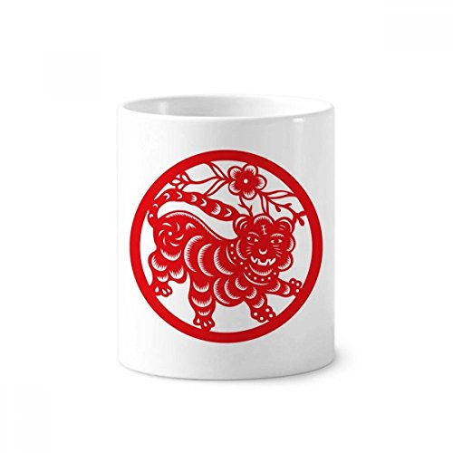 Tasse blanche tigre zodiaque de 350ml, le cadeau culturel idéal pour vos proches