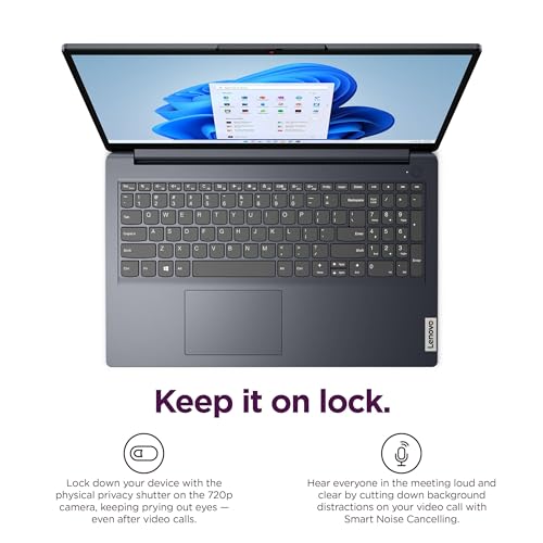 Lenovo IdeaPad 15.6\" HD Laptop (12GB RAM, 512GB PCIe SSD, 1-Year Microsoft Office 365, Intel Celeron N4500) for Students, Home, Webcam, Win 11 Home in S Mode (Renewed)