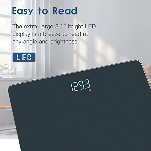 Homebuds Bathroom Scales for Body Weight, High Precision Assured by Weighing Scales Professional Factory SINCE 2001, LED Display and Step-On, 3*AAA Batteries Included, 400lb/182kg/28st, Blue - Image 7