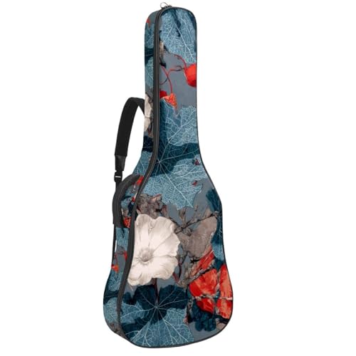 Generisch jtb-001-1 Lila Wildblumen Gitarrentasche