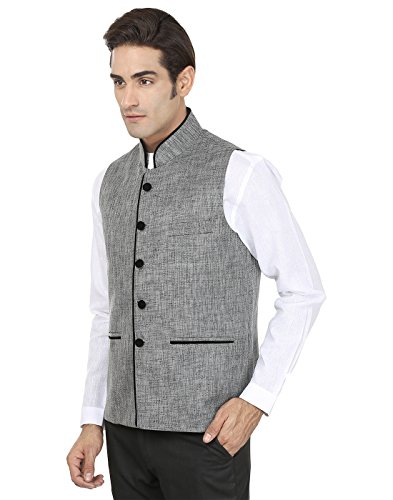 WINTAGE Men's Rayon Bandhgala Nehru Vest Waistcoat - Two Colors2