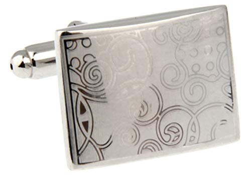 Set de Mancuernillas Daesar para Camisa Hombre Plata miniatura 3