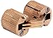 Produktbild Gedotec Einbohrscharnier Ersatzteil Möbel-Scharnier Messing - Zysa | Einbohrband für Holz-Dicke 22-28 mm | Öffnungswinkel 180° | 1 Stück - Zylinderscharnier verdeckt für unsichtbaren Anschlag