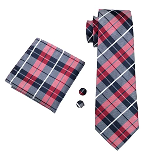 Set para hombre corbata y tirantes de seda rojo miniatura 4