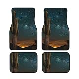 Universali Tappetini Auto, Cactus Saguaro Dell'Ammasso Della Via Lattea Tappetino Gomma Lavabile Tappetino Auto Inodore Tappetini Compatibili Per Suv Camion Auto