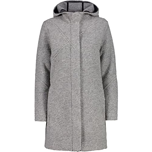 CMP Damen Long Coat Wooltech Longcoat, Grey Mel, D42