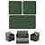 Snubbull 3 Pack Outdoor Patio Seat Cushions Replacement Covers Fit for 4 Pieces 4-Seater Wicker Rattan Patio Conversation Set Loveseat Chair Couch Furniture,36x18x2,18x18x2,Burgundy-Cover Only