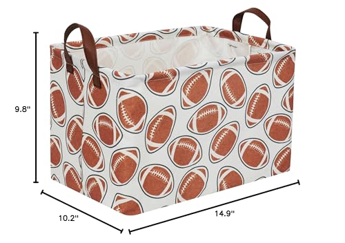 Image of Essme Rectangular Football Baskets ,Kids Storage Box,Toy Bin for Boys with Handles for Room Decor, Kids Basket,Shelf Basket,Toy Organizer(Footballs)