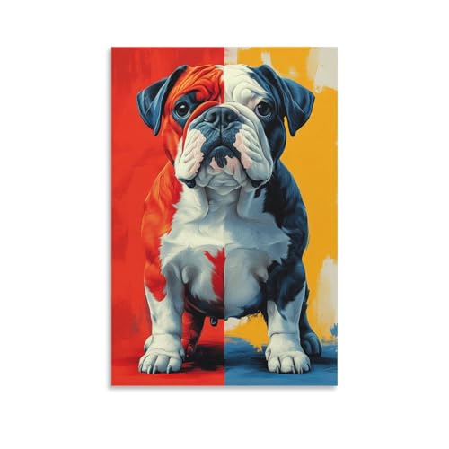 Cuadros modernos de bulldog para quitar la prisa de paredes vacias
