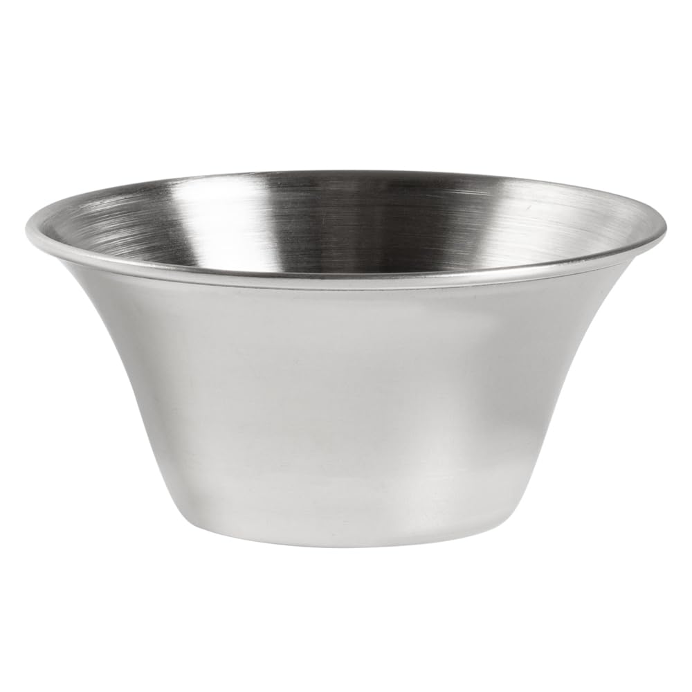 Kubek na przyprawy ze stali nierdzewnej, ramekin, kubek na sos - okrągły - 15 ml - pudełko 10 ct - akcesoria restauracyjne