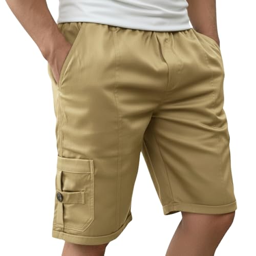 Image of NINQ Men's Half Cargo Shorts Featuring a Slim Yet Relaxed fit, Designed for Comfort. Stylish Casual Shorts with Functional Pockets, Perfect for Casual wear.