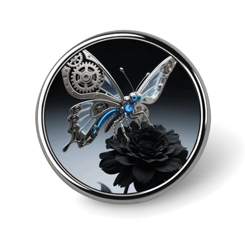 Broches de solapa esmaltados con forma de mariposa mecánica de...