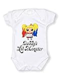 Daddy Little Monster Baby Bodysuit (6-12 MO) White