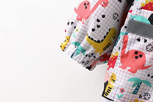 Kids Girls Hooded Raincoat Lightweight Rain Ponchos with Hood Boy Waterproof Rain Coats Artist Smock Hoodies Outwear4