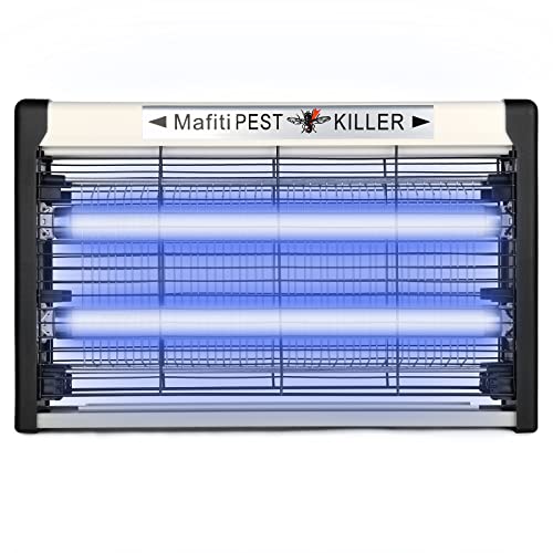 mafiti MS600 Eléctrico Mata Mosquitos, 20W Trampa de Insectos con Luz UV, Mata Moscas, Polillas ect, Asesino Silencioso para Uso Residencial y Comercial (MS600 ES) (TypeA-Black)