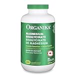 Organika Canadian-Made Magnesium Bisglycinate - 200mg, High Absorption, Muscle Recovery, Heart Support, 300vcaps