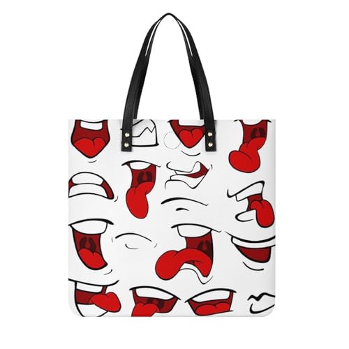 Tote bag grand sac à main shopper Bouche Femmes sac à bandoulière pour voyage