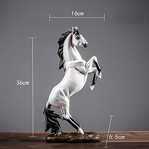 Statue de cheval en résine résistante pour décorations de maison et extérieurs - 5
