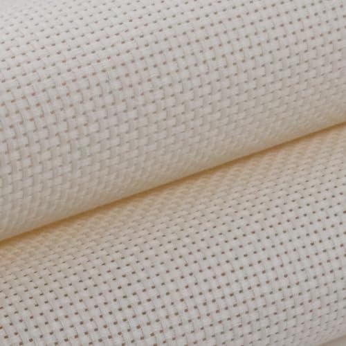 Image of KCS 59 inch x 1 Yard (93cmx149cm) 11ct Counted Cotton Aida Cloth Cross Stitch Fabric (Ecru)