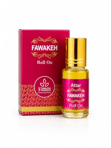 Image of Formless Fawakeh 3ml Attar Unisex - Premium Fruity Fragrance Oil, Long Lasting Alcohol-Free Perfume, Sweet Fresh Juicy Scent, Pocket Size Roll-On, Travel Friendly Daily Wear & Special Occasions