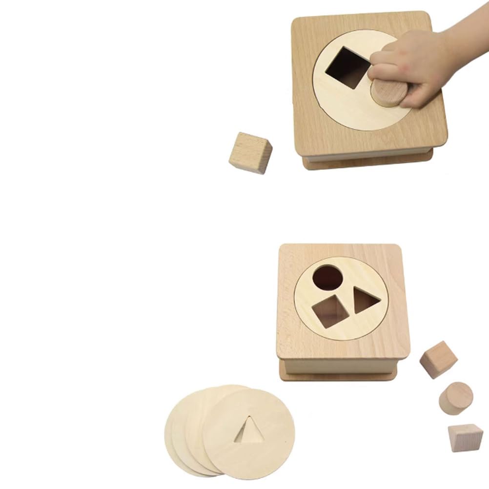 Montessori Formensortier-Postfach mit austauschbaren Paneelen, Spielzeug zur Förderung der Feinmotorik und Formenwahrnehmung für Kleinkinder