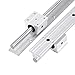 CNC Linear Way Rail Kit Set - 2pcs Fully Support SBR 12-500mm 12mm Ball Bearing Linear Slide Rail Shaft + 4pcs SBR12UU Blockbearing