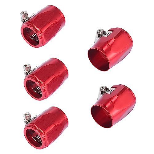 Abrazadera manguera AN6 X AUTOHAUX para evitar fugas en tubos de goma rojos, kit de 5