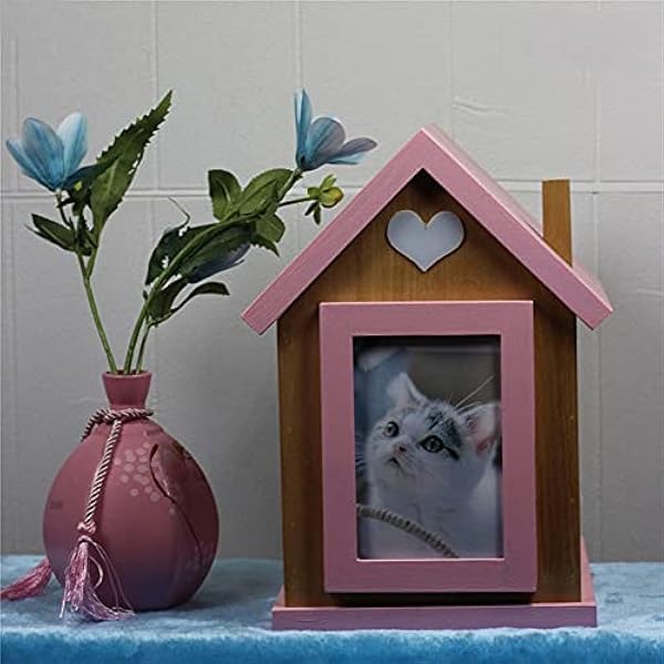 Houten dierenurndoos Houten dierenurnen voor honden As Kleine crematie-urn met fotolijst voor kat of hond