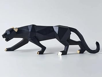 Deco Alankaram Presents Black Jaguar Showpiece for Home Decor/Black Panther Statue for Living Room Decor, Cheetah Showpiece Office Decor Item #Frienemy-871