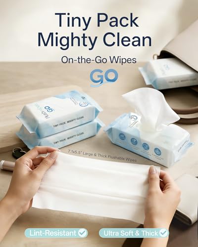 Image of Go Flushable Wipes Travel Packs, 192 Packs, Fragrance Free