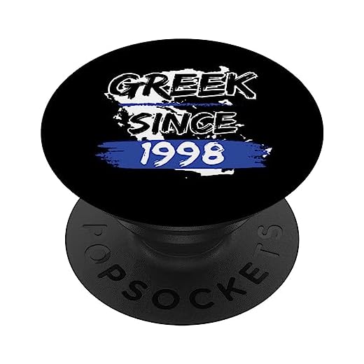 Greek Since 1998 Grecia mapa regalo de cumpleaños griego PopSockets PopGrip Intercambiable