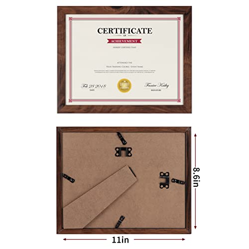 Giftgarden 8.5X11 Picture Frame Brown Set Of 12, Multi Rustic Walnut Wood-Color 8.5 X 11 Frames Bulk For Award Certificate Document Diploma, Wall Or Tabletop Display #TOP1