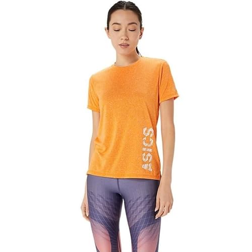 asics(アシックス) ランニングウェア プリント杢ドライ半袖シャツ 2012C785 レディース