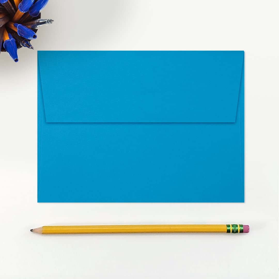 Sobres De Invitación A4 Con Cierre Y Prensa (107,95 X 158,75 Mm), Color Azul