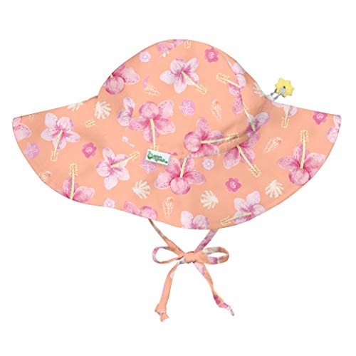 I Play. Baby Girls Brim Protection | All-Day Upf 50+ Protection For Head, Neck, & Eyes Sun Hat, Coral Hibiscus, 2-4T Us #TOP28