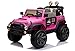 Mondial Toys Auto ELETTRICA 12V per Bambini 2 POSTI Maxi Fuoristrada con Telecomando 2.4G Soft Start AMMORTIZZATORI Ruote in Gomma Full Optional Pink MT-018