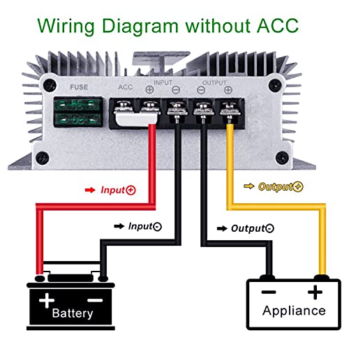 Cllena Dc 40V-90V To 12V Converter Voltage Regulator Reducer 48V 60V 72V Step Down To 12V 50A 600W Converter Waterproof Buck Transformer Power Supply For Golf Cart Club Car Led Light #TOP5