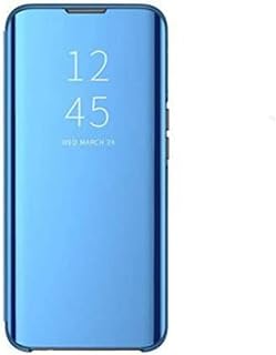 جراب فليب شفاف بحماية كاملة بدون مستشعر لموبايل شاومي ريدمي 10C - ازرق