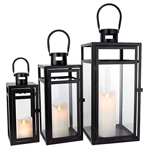TRIROCKS Decorative Metal Lantern Set Cover